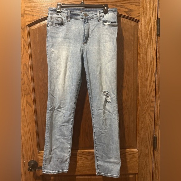 Kut from the Kloth Denim - KUT From The Kloth High Rise Boyfriend Jeans Light Wash Distressed Size 10